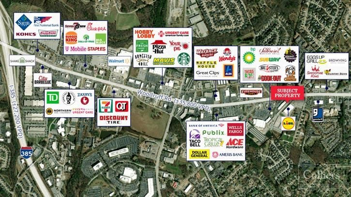 Up to ±2,960-SF Retail Suite on Woodruff Road in Greenville, SC