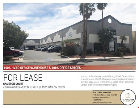 Industrial space for Rent at 4290 Cameron St in Las Vegas