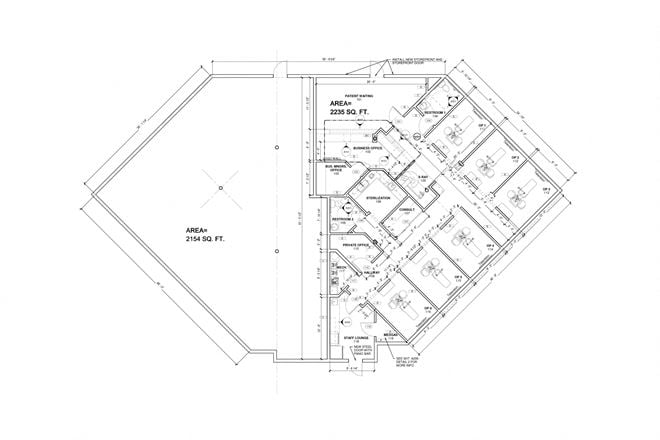 Free Standing Building With Drive Thru Lanes