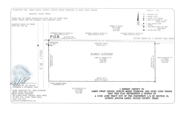 VacantLand space for Sale at FM 1750 and Colony Hill in Potosi