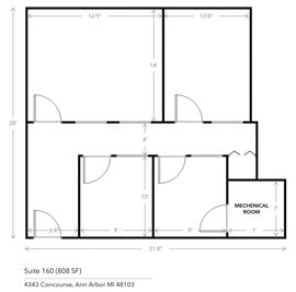 Concourse Office Center - Office Suites for Lease - Ann Arbor / Pittsfield Twp