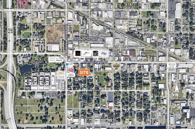 Retail space for Rent at 1316 E 6th St in Tulsa
