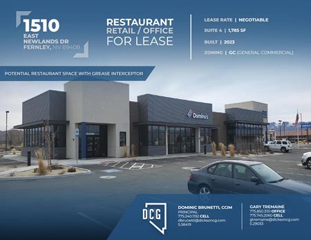 Retail space for Rent at 1510 East Newlands Drive in Fernley