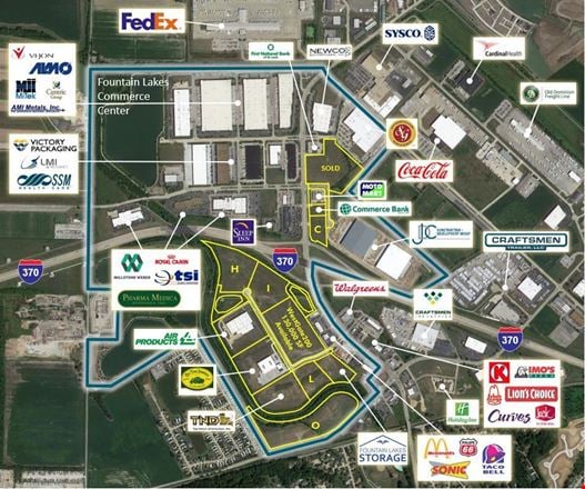 VacantLand space for Sale at I-370 and Elm Street in St. Charles