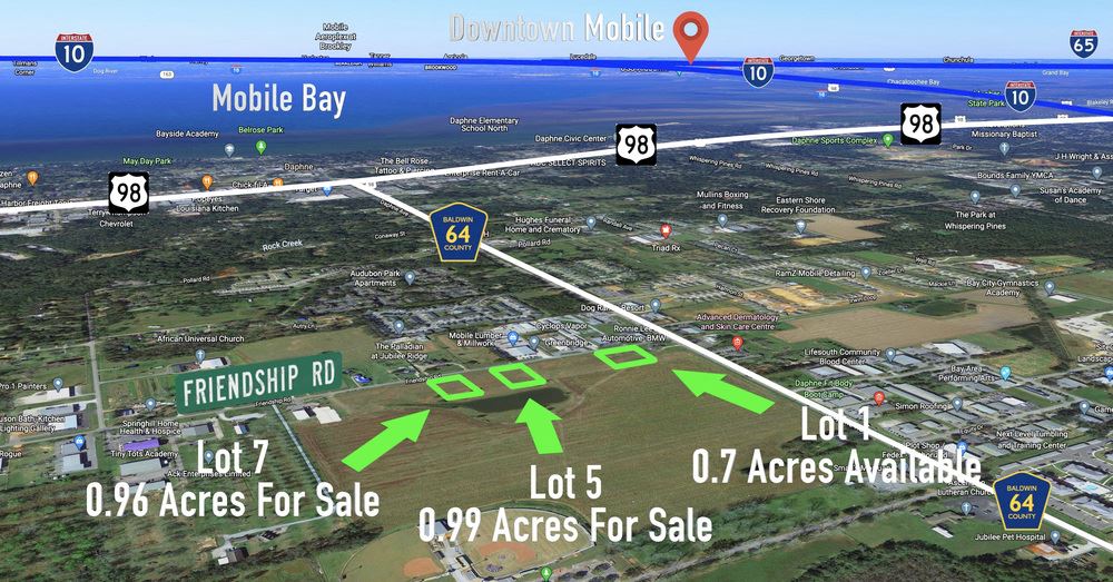 Lot 1 Available: Daphne, Alabama: County Road 64 and Friendship Road