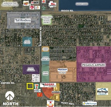 VacantLand space for Sale at SSWC Ellsworth Road & Empire Blvd. in Queen Creek