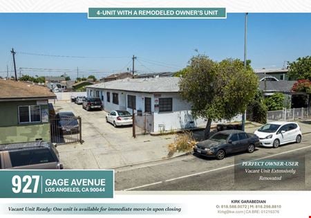 Multi-Family space for Sale at 927 West Gage Avenue in Los Angeles