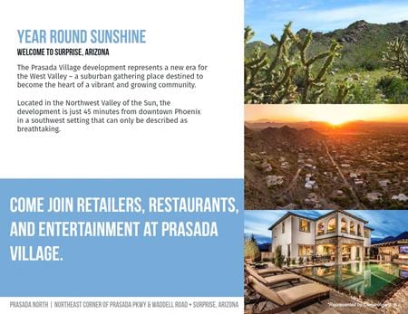 Retail space for Rent at NEC Prasada Pkwy & Waddell Rd in Surprise