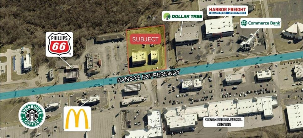 RETAIL CENTER FOR LEASE ON KANSAS EXPRESSWAY