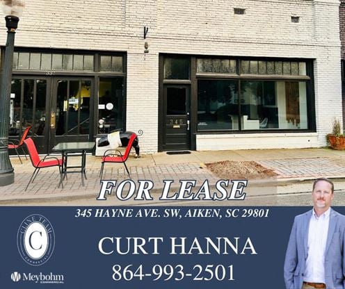 Charming Downtown Aiken Storefront Available Now @ 1770 square feet!
