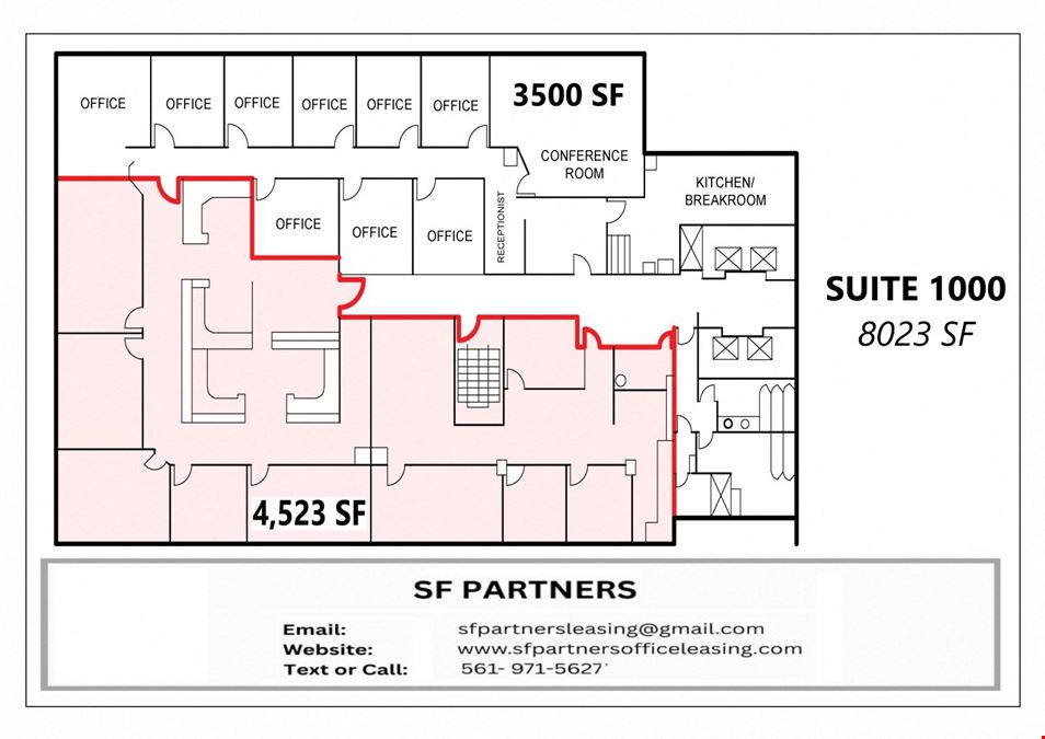 3500 SF Suite 1000 H Professional and Medical Office Space