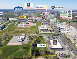 $1 Auction – Corporate Surplus | 1.57 Acre Aldi Outparcel | Hy-Vee Shadow | 10K VPD