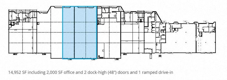 14,952 SF Large Industrial Flex Space Available