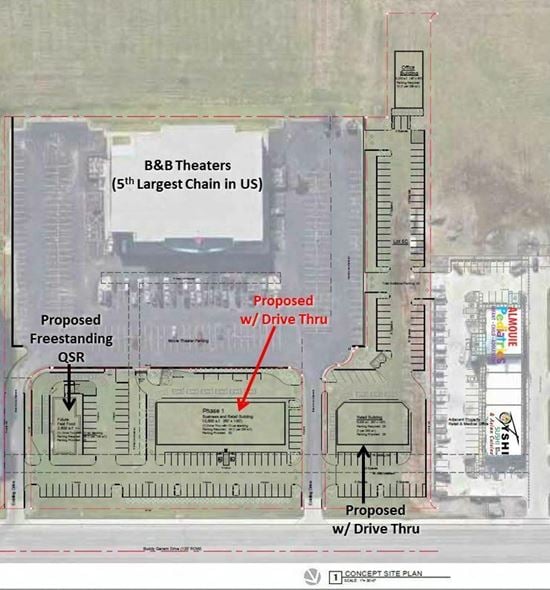 Proposed Free Standing and In Line Retail