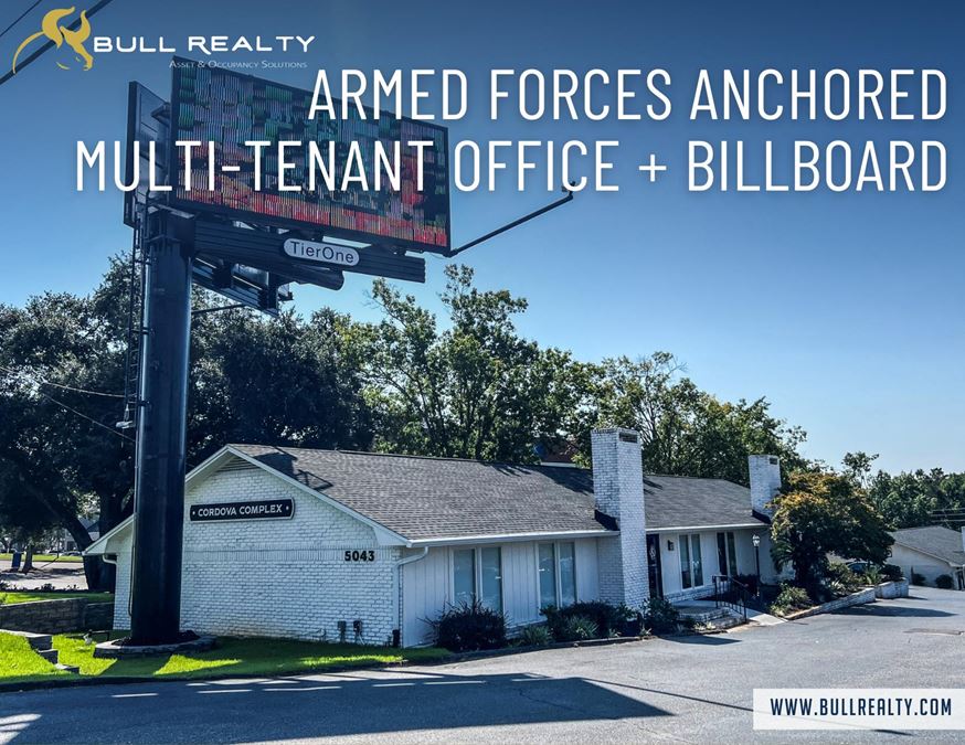 Armed Forces Anchored Multi-Tenant Office + Billboard | 7.5% Cap Rate