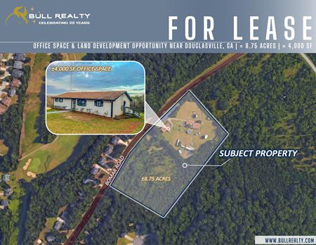 Office Space & Land Site Near Douglasville, GA | ± 8.75 Acres | ± 4,000 SF - Douglasville