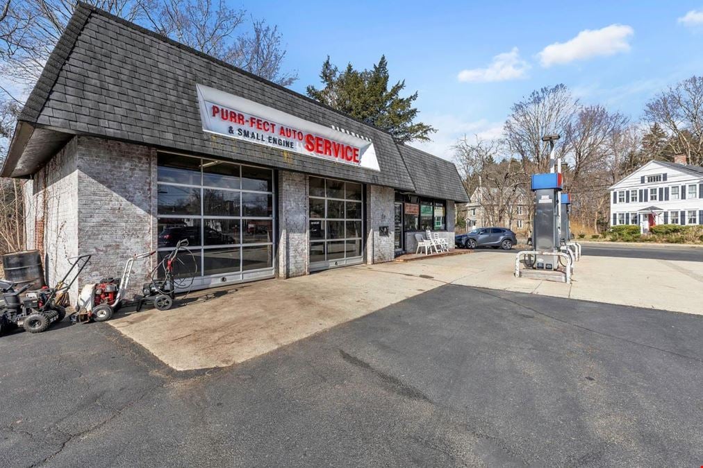 Suburban Gas Station w/ Two-Bay Garage