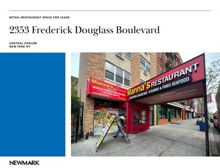 Retail space for Rent at 2353 Frederick Douglass Blvd in New York
