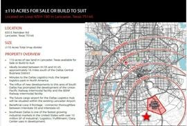 110 ACRES FOR SALE OR BUILD TO SUIT