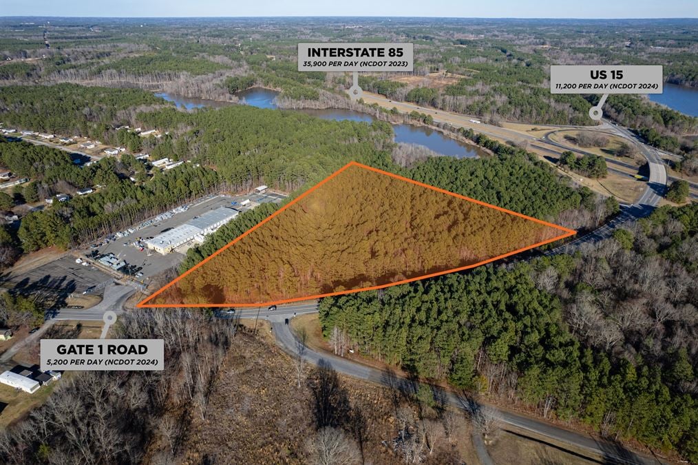 Land For Sale Directly Off I-85 in Butner