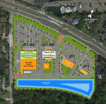VacantLand space for Rent at 756 & 760 W. Granada Boulevard in Ormond Beach