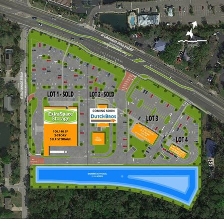 VacantLand space for Rent at 756 & 760 W. Granada Boulevard in Ormond Beach