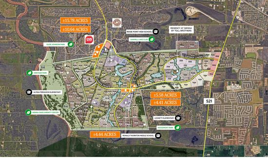 ±0.76 - 15.78 Acres Sienna Pad Sites - For Sale
