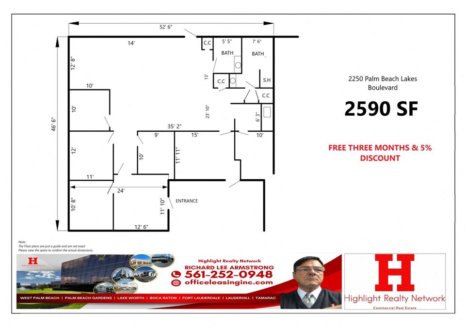 2590 SF Suite 106 Professional and Medical Retail Space