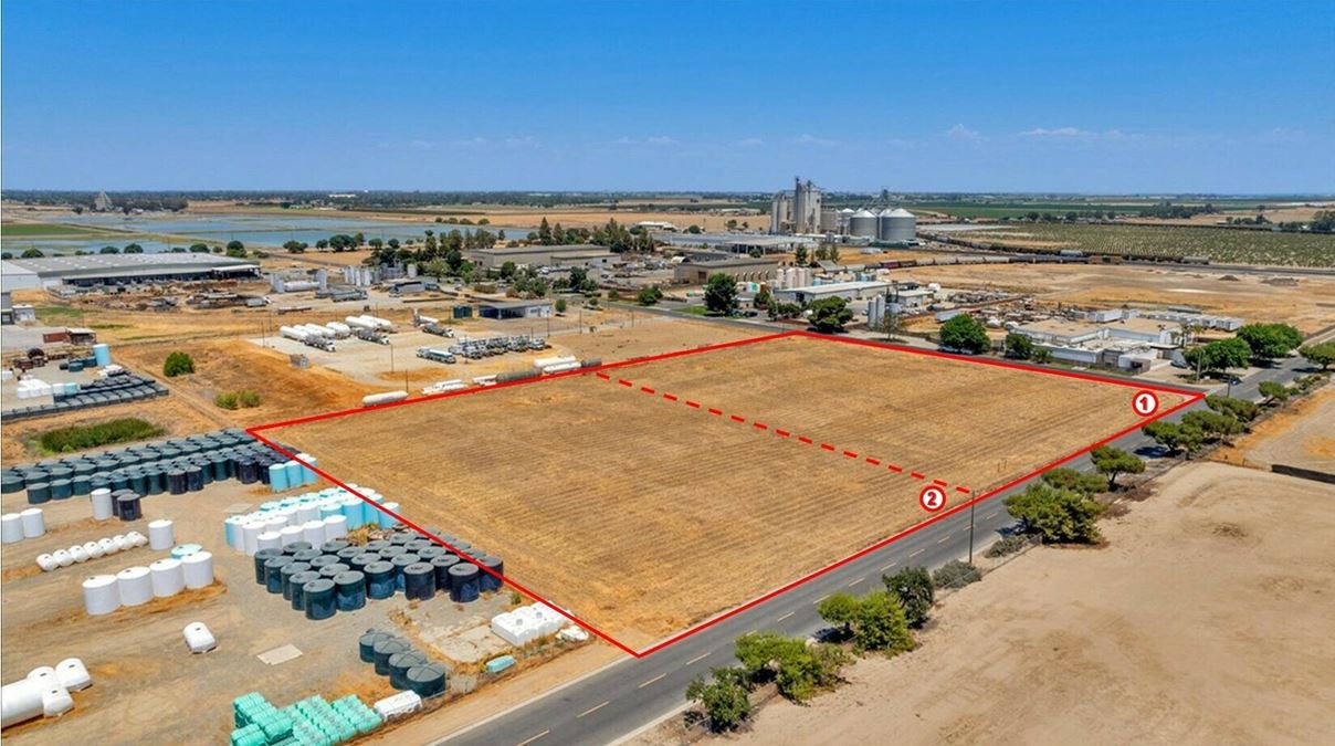 (2) Industrial Development Land Lots in Hanford, CA