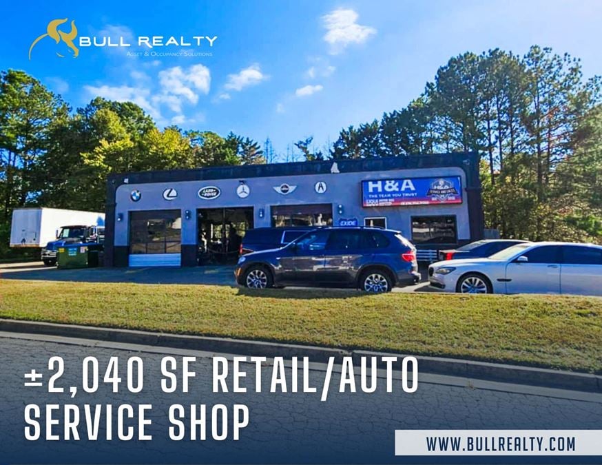 ±2,040 SF Retail/Auto Service Shop