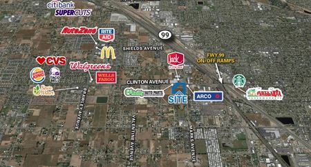 Retail space for Rent at  SWC of Clinton and Marks Avenues in Fresno