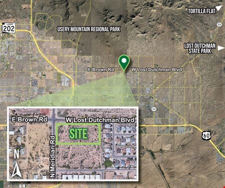 VacantLand space for Sale at SEC of N. Meridian Dr. and W. Lost Dutchman Blvd. in Apache Junction