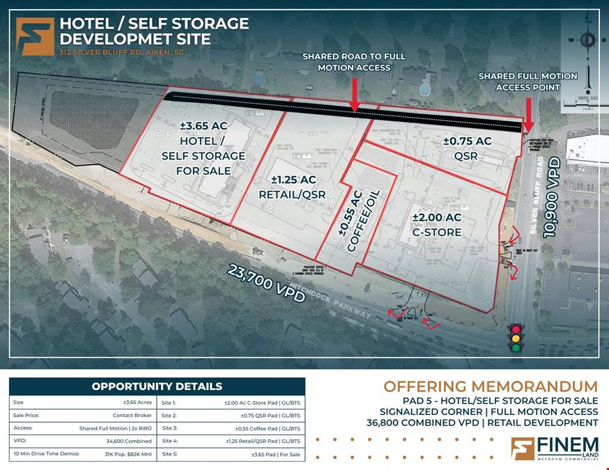 Pad 5 - Hotel/Self Storage For Sale