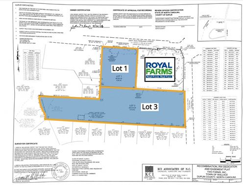 Royal Farms Improved Outparcel Sites NC Hwy 41 & 11 Wallace NC