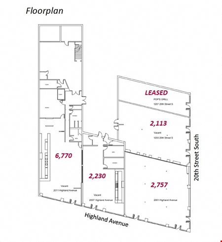 Photo of commercial space at 2001 Highland Ave in Birmingham