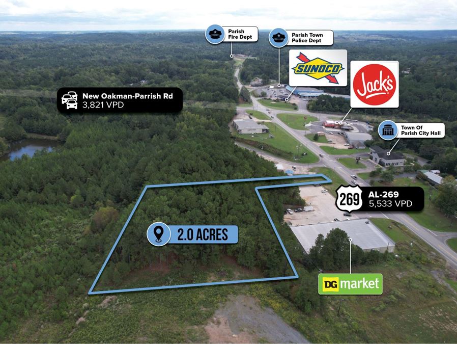 $1 Auction – 2.0 Acre Parcel | Dollar General Market Adjacent  | Parrish, AL