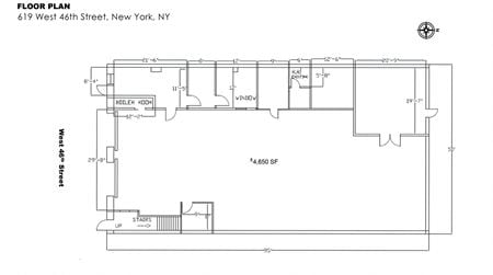 Retail space for Rent at 619 West 46th Street in New York