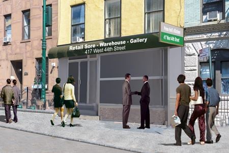 Retail space for Rent at 417 West 44th Street in New York