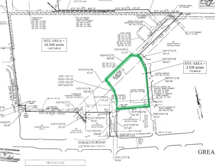 2.535 acre outparcel - Walmart Neighborhood Market - Augusta, GA