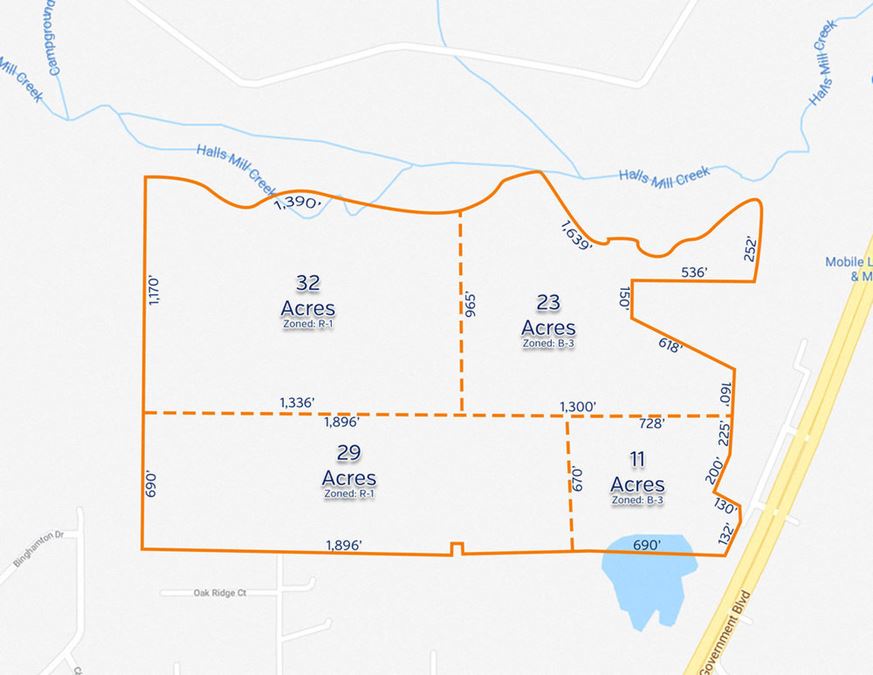 FOR SALE: 95 Acres, B-3/R-1