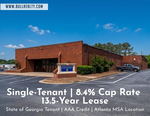 Single-Tenant | 8.4% Cap Rate | 13-Year Lease | State of Georgia Tenant | AAA Credit | Atlanta MSA Location