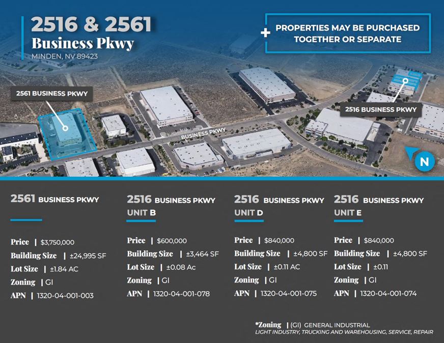 2561 & 2516 Business Pkwy Unit B, D & E