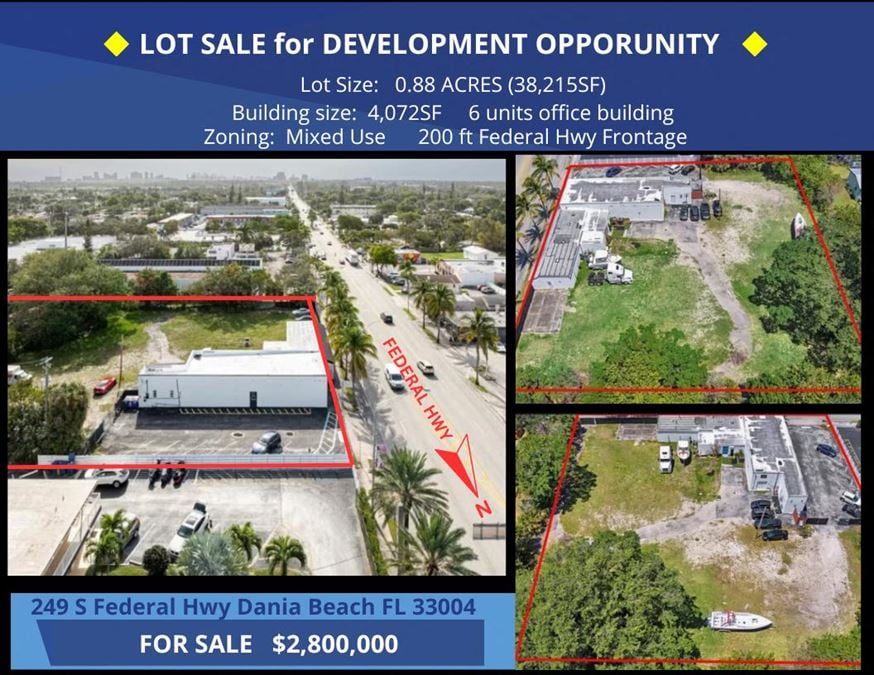 0.88 AC LOT with 200 FT Frontage on Federal Highway