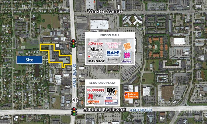 Map Of Edison Mall Miracle Plaza - 4160-4224 Cleveland Avenue, Fort Myers, Fl 33901 | Point2
