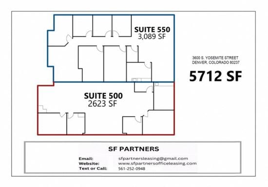 5712 SF Suite 500-550 Professional and Medical Office Space