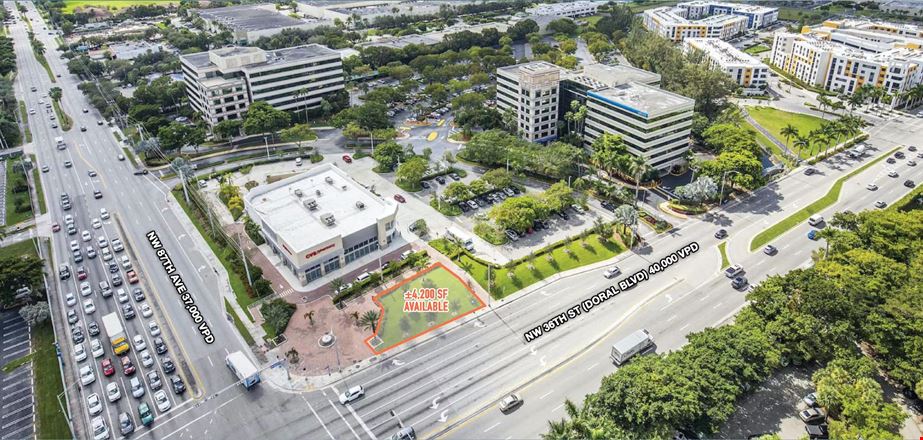 Retail space for Rent at Doral Boulevard & NW 87th Avenue in Doral