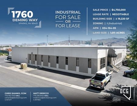 Industrial space for Rent at 1760 Deming Way in Sparks
