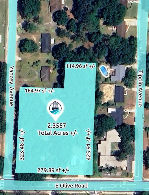 Over 2 Acres of Vacant Land on Olive Road in Pensacola!