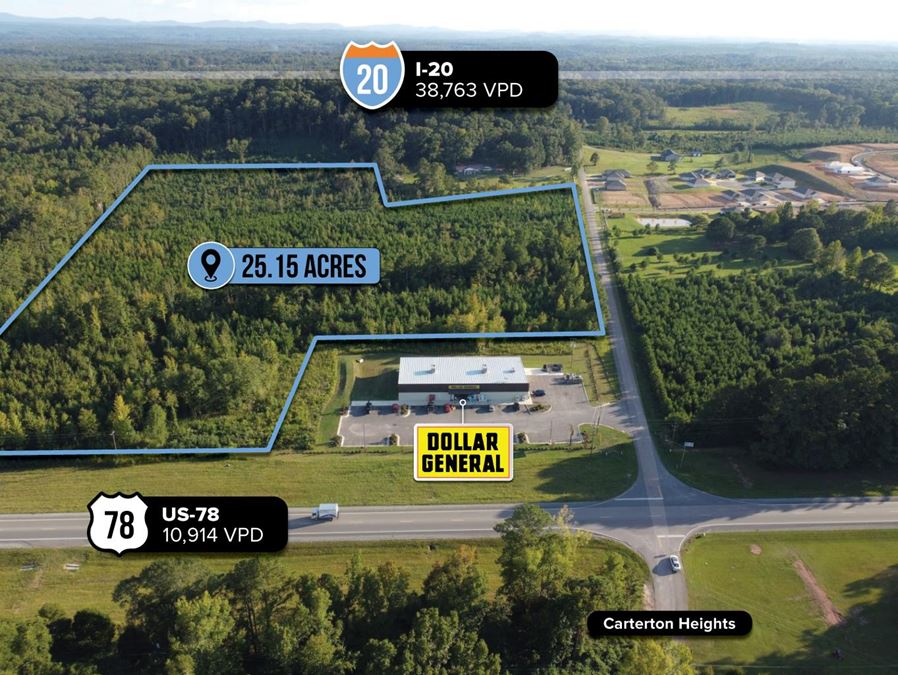 $1 Auction – 25 Acre Parcel | 10K VPD | Oxford, AL