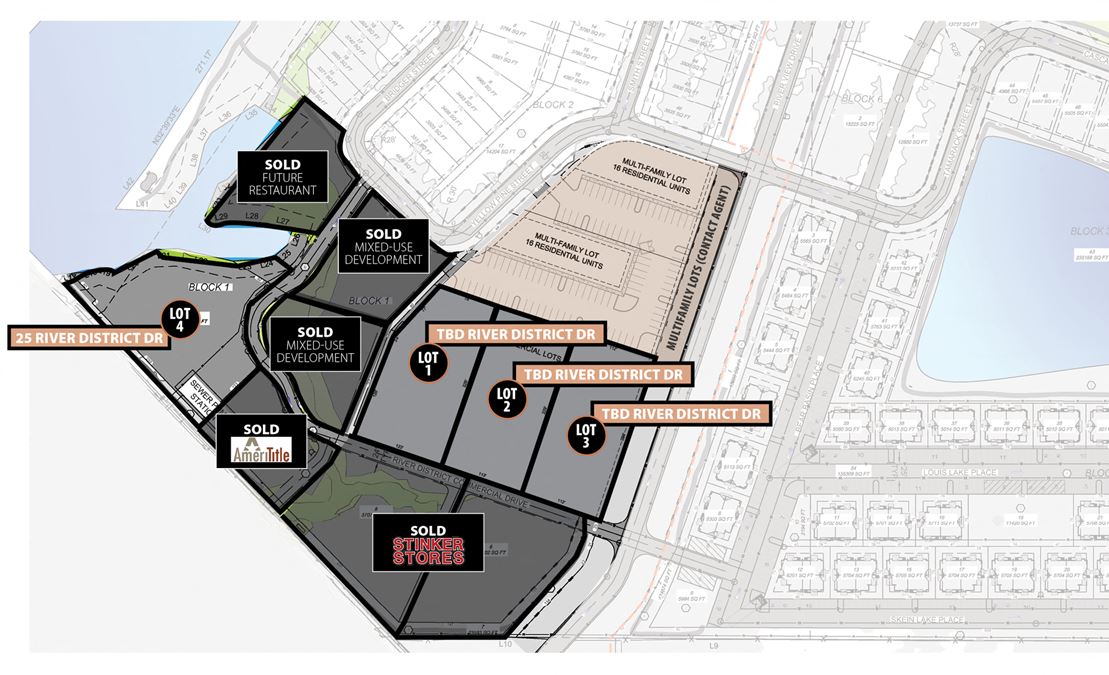 Commercial Lots at River District Subdivision